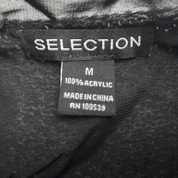 Selection Ladies Size Medium Black & Grey Straight Fit Open Cardigan - Picture 3 of 7